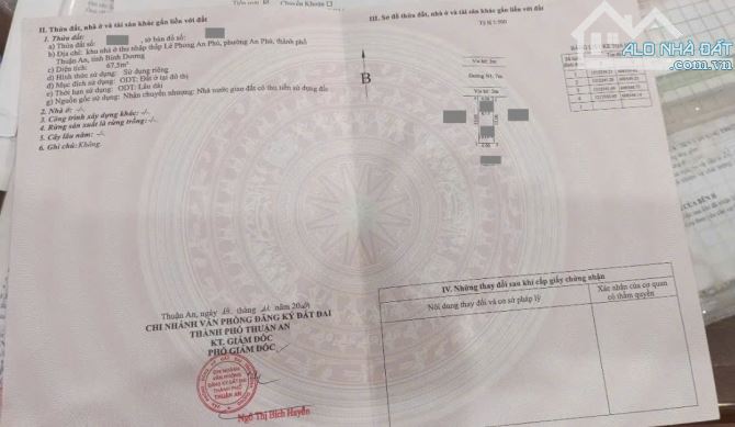 Nhà khu dân cư Lê Phong An Phú 1, phường An Phú, TP Thuận An. 3,9 tỷ - 7