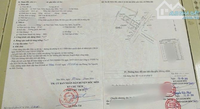 Bán gấp nhà 1 Trệt 1 Lầu ngay Ấp Đông 1, Thới Tam Thôn, Hóc Môn, 760 triệu - 7