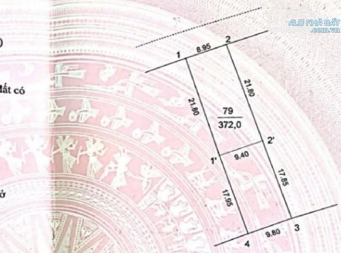 37.2 Tỷ / 372  M2 / 9 M tiền/ Ô tô Chánh/ Giáp Hải/ Đông Dư - 1