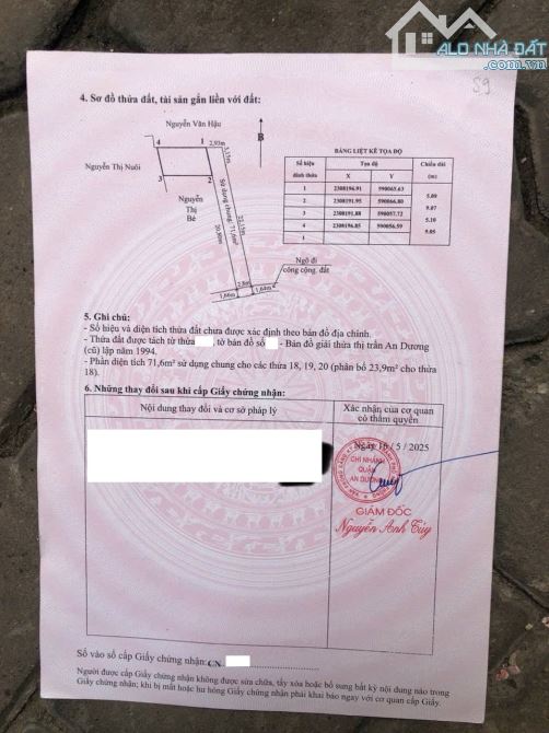 Đất tổ 6 trung tâm quận An Dương, ngõ ô tô ra vào chỉ nhô 1 tỷ đồng - 1
