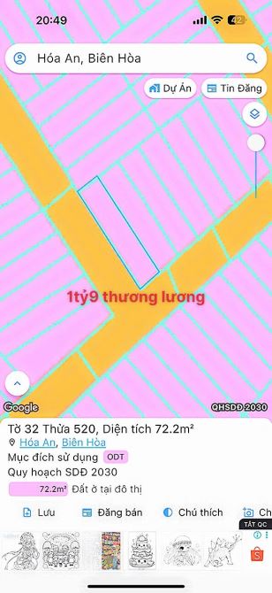 BÁN ĐẤT LÔ GÓC 2 MẶT TIỀN. DT: 72M2 SỔ RIÊNG THỔ CƯ 100% ĐƯỜNG OTO. GIÁ CHỈ 1,9 TỶ - 2