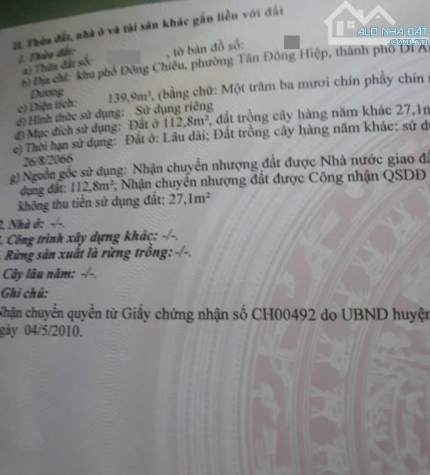 Đất gần ngã tư Chiêu Liêu, phường Tân Bình, Tp Dĩ An - 5