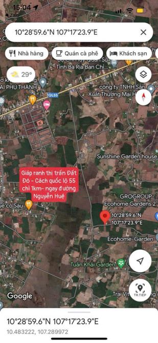 BÁN ĐẤT XÃ ĐẤT ĐỎ - TP HỒ CHÍ MINH; KHU TOÀN NHÀ VƯỜN BIỆT THỰ DT 1000M2 CÓ SẴN 200M2 THCƯ - 5
