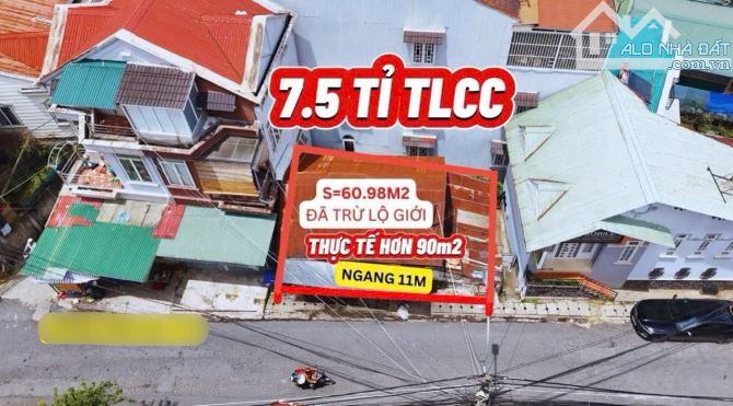 🏡BÁN NHANH LÔ ĐẤT MẶT TIỀN ĐƯỜNG NHỰA, DT: 90m2 (11x9m),5p ĐI XE RA ĐẾN CHỢ ĐÊM ĐÀ LẠT