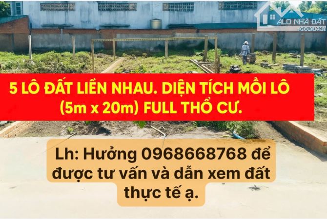 Bán Đất Hóc Môn -100 M2 ( 5 x 20m )- HXH 5M  -  Chỉ 3,1Tỷ.