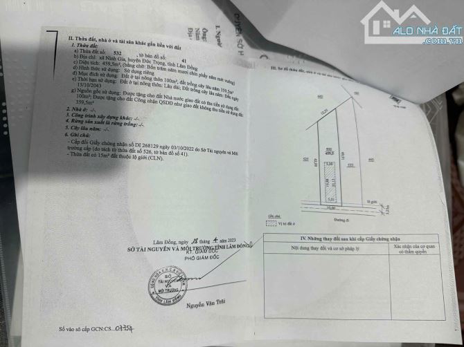 Bán 500m2 đất ở nghỉ dưỡng ở Ninh Gia-Đức Trọng-Lâm Đồng