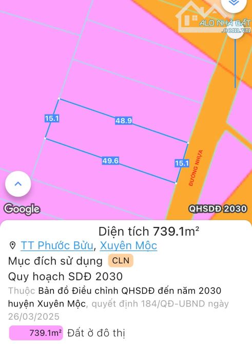 LÔ ĐẤT RẺ ĐẸP NHẤT THỊ TRẤN PHƯỚC BỬU, PHỦ HỒNG, MẶT TIỀN ĐƯỜNG NHỰA, CÁCH BIỂN 10 PHÚT