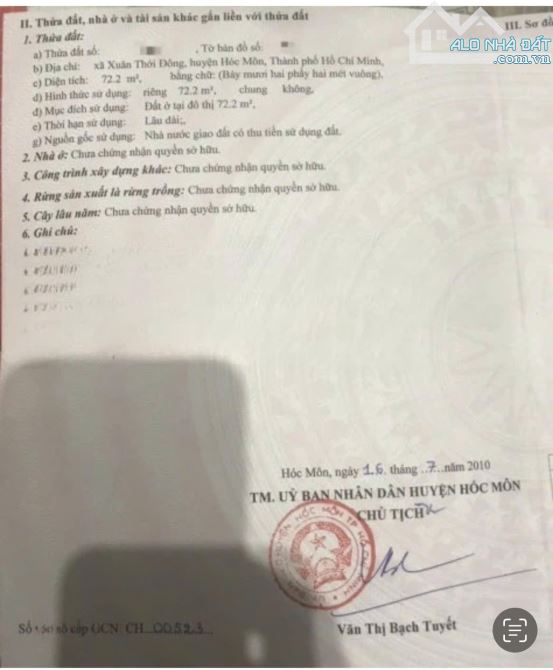 Cần Tìm Người Hữu Duyên Cần Bán nhanh Tân Hiệp 6 Hóc Môn 109m2 Sổ Hồng Riêng 750triệu - 1