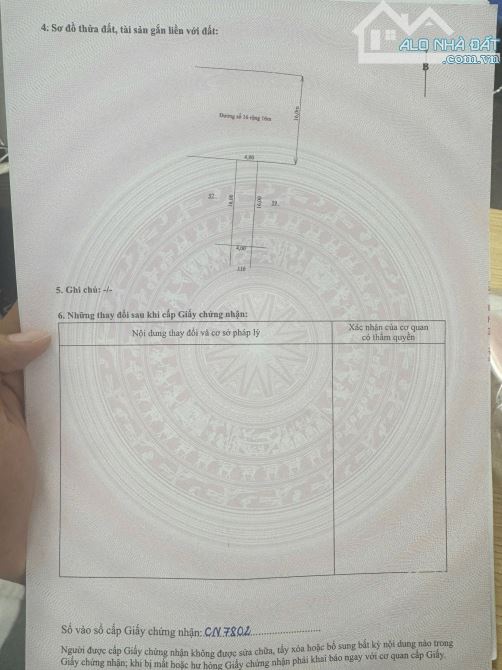 Tđc đất lành đường 16m thông ra đường Phong Châu  64m2 ngang 4m hướng Bắc Lô sạch  l - 1
