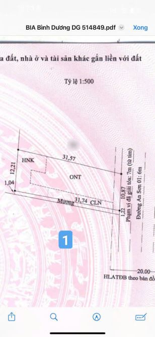 Bán đất 25.9x31m, mặt tiền An Sơn 1 p.An Sơn gần vành đai 3 - 2