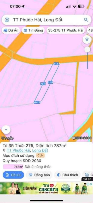 CẦN BÁN LÔ ĐẤT TRẢ N.Ợ NGAY TT PHƯỚC HẢI - BRVT - 2