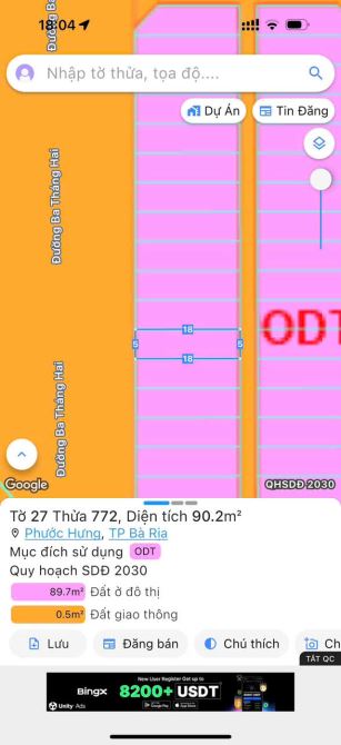 Mặt tiền 3/2 TĐC Phước HưngTây.-Tp Bà Rịa  DT: 5x18 tổng 90m2 - 2