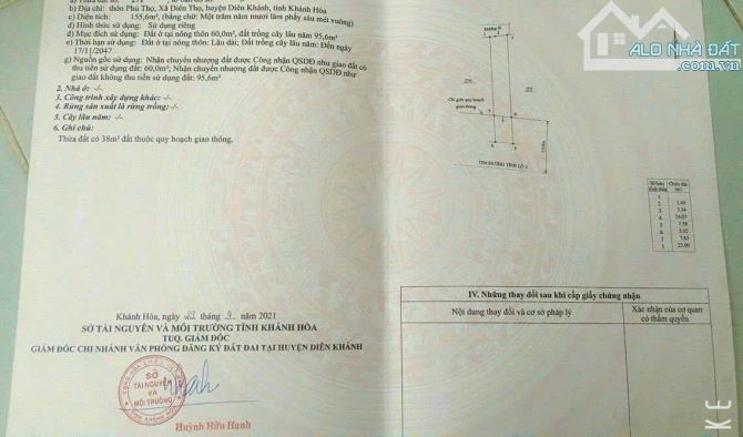 Đất Mặt tiền TL2 - Diên Thọ- đất 2 mặt tiền giá rẻ - 2