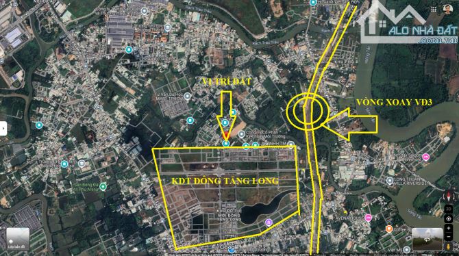 Đất MT ĐS8 Trường Thạnh, 1300m2 Ngang 17m full thổ cư, sát KDT Đông Tăng Long, VĐ3 - 3
