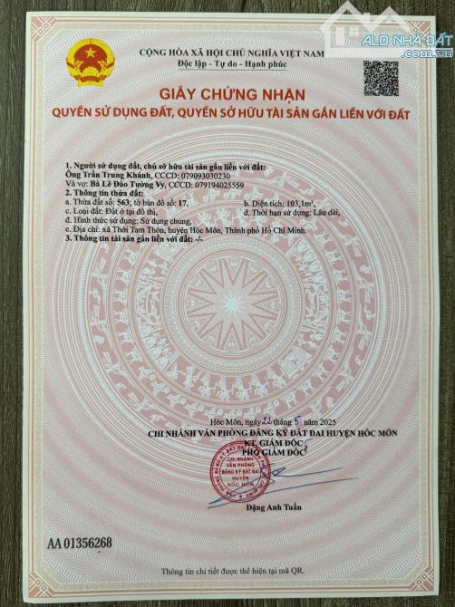 Trả giá là bán. 2 lô liền nhau 5.5*19m và 8*19m. Thới Tam Thôn .hóc môn
