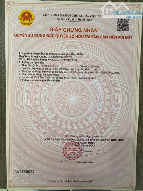 Trả giá là bán. 2 lô liền nhau 5.5*19m và 8*19m. Thới Tam Thôn .hóc môn - 1