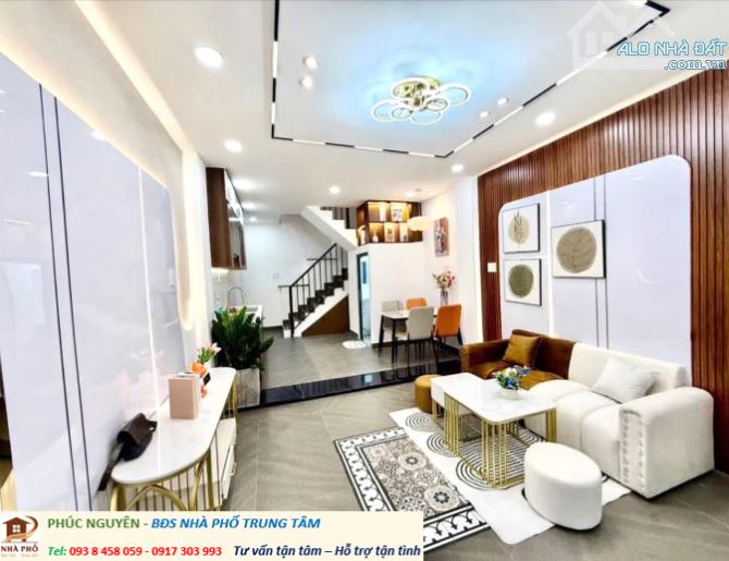 BÁN gấp NHÀ 3 TẦNG MỚI giáp Q1– HXH LÊ VĂN DUYỆT – DTSD 90M2 – GIÁ TỐT 5.35 TỶ - tặng NT - 1