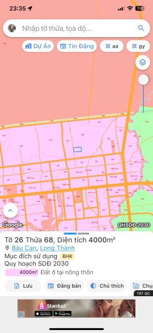 Bán 4 sào khu bàn cờ bàu cạn giá mềm cho nhà đầu tư - 1