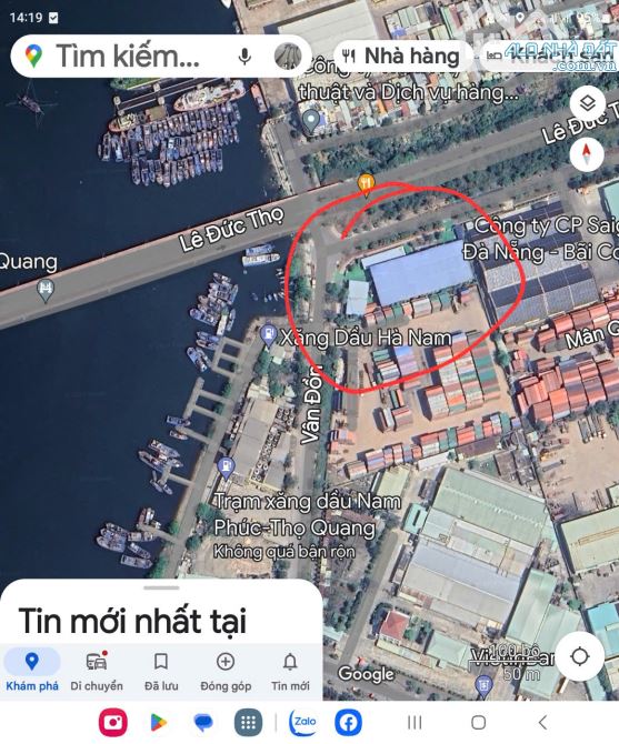 Bán 3814m2 đất 2 mặt tiền đường Vân Đồn tại khu công nghiệp thủy sản Đà Nẵng. - 3
