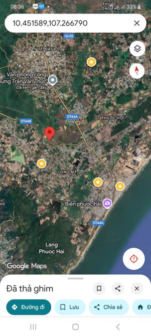 Sát Tỉnh lộ 44B- Phước Hội - Đất Đỏ- 500m giá 3 tỷ 500 - 5