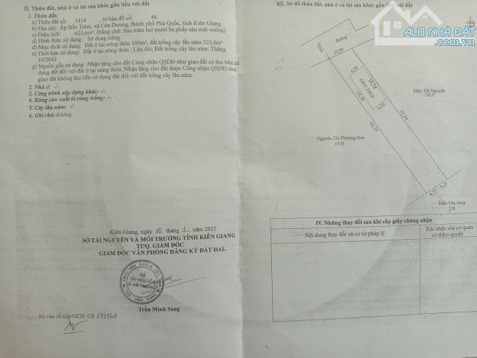 Bán đất xây nhà vườn TP Phú Quốc ( pháp lý an toàn- sổ hồng)