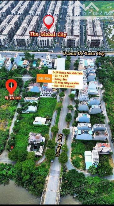 Đất biệt thự KDC hoàng anh minh tuấn đối diện the global city - 1