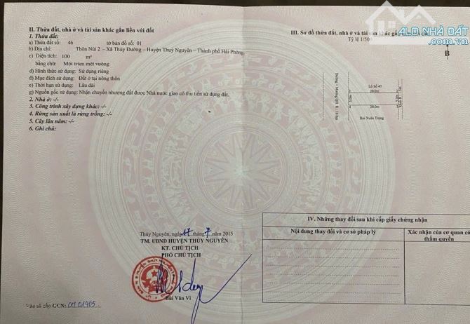 Chỉ 3.x tỷ lô đất đẹp k lỗi lầm nhỏ khu phân lô Núi 2 - Thuỷ Đường sát dự án VLASTA. - 1