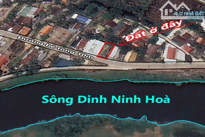 Bán đất view sông Dinh Ninh Hoà  ngang 8m đường rộng 10m giá 1,3 tỷ - 2