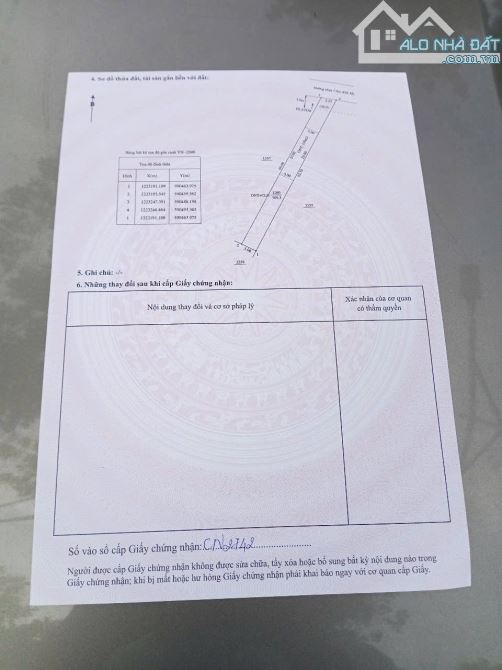 Bán đất Phú An Bến Cát gần UBND xã Phú An 5x62m giá 1ty350