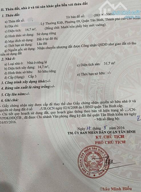 Hơn 2 tỷ có nhà SHR 3 tầng Lý Thường Kiệt, nở hậu, hẻm 3m thông - 1