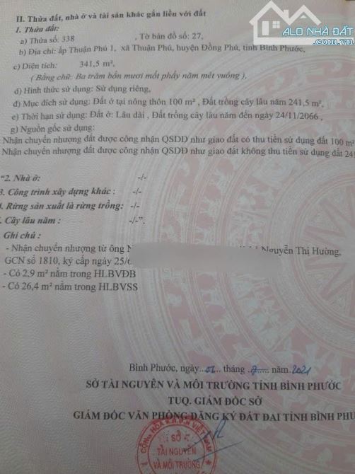 Lô đất 6x40m ngay gần ngã 3 Thuận Phú, Đồng Phú - 2