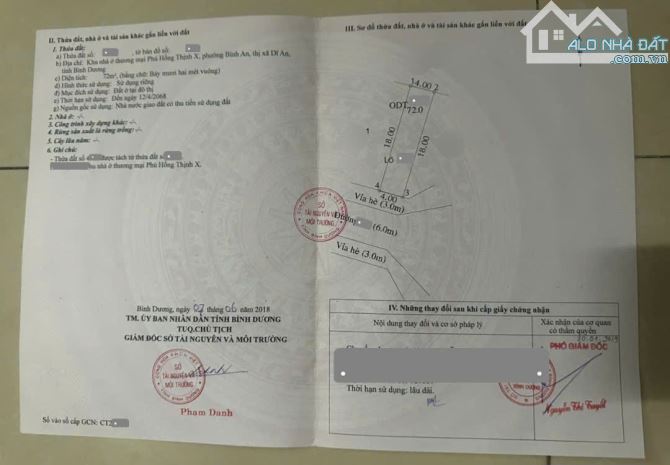 Bán lô góc 9x18m, đường N2 KDC Phú Hồng Thịnh 10 p.Bình An kế chợ - 2