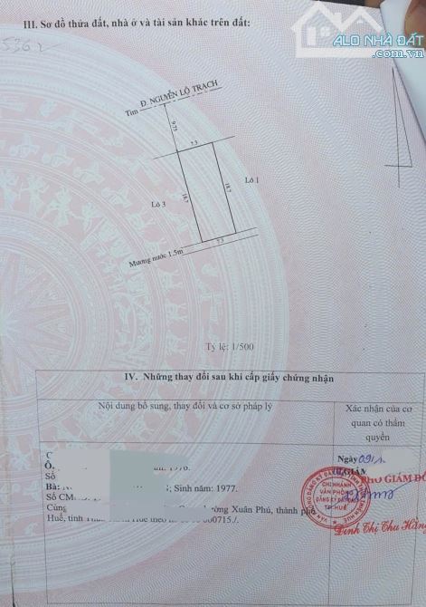 Chuyển Nhượng Đất Mặt Tiền Nguyễn Lộ Trạch - Xuân Phú Cạnh Chợ Cống Mới - 4