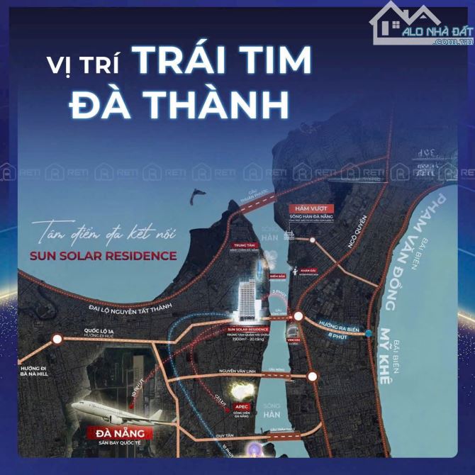 CĂN HỘ MẶT TIỀN LÊ DUẪN VIEW CẦU SÔNG HÀN - SUN SOLAR RESIDENCE CK 18% SỞ HỮU CHỈ TỪ 4.5 T - 4