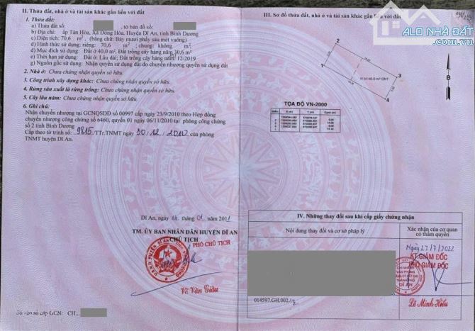 Nhà gần làng đại học quốc gia, phường Đông Hòa, TP Dĩ An. 2,9 tỷ - 6