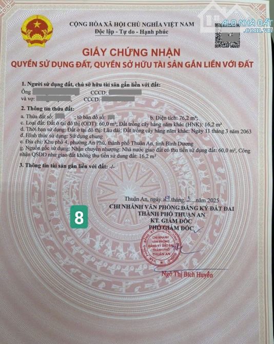 2ty3 TL /Lô 77.8m2 / 2 lô đất siêu rẻ, gần vòng xoay An Phú 500m, p.An Phú, Tp.Thuận An - 8