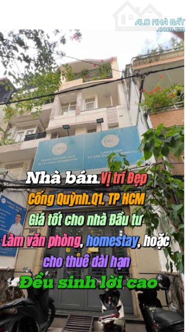 Nhà bán Q1 – Vị trí đắc địa – Sổ hồng vuông – 5PN – DT 76m2.Gía tốt khu vực