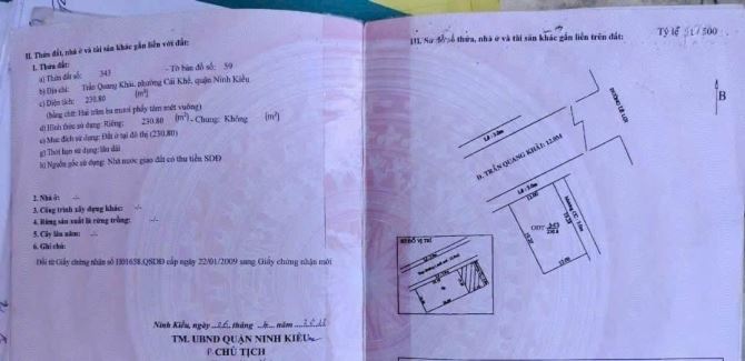NỀN 22 TỶ MẶT TIỀN Đ TRẦN QUANG KHẢI, P CÁI KHẾ, Q NINH KIỀU, TP. CẦN THƠ. (Sân vận động ) - 1