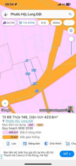🌊 BÁN ĐẤT PHƯỚC HỘI – GẦN BIỂN LỘC AN, HUYỆN ĐẤT ĐỎ, BÀ RỊA - VŨNG TÀU  📍 Vị trí đẹp: 	• - 2