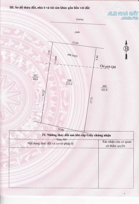 Cc Cần bán mảnh đất khu phố LÊ HỒNG PHONG - TP Hải Dương - thông sang Hào Thành - 2