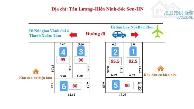 Bán Đất-Xã Hiển Ninh(Sóc Sơn)-80M2 Full Thổ Cư-1Tỷ85 - 2