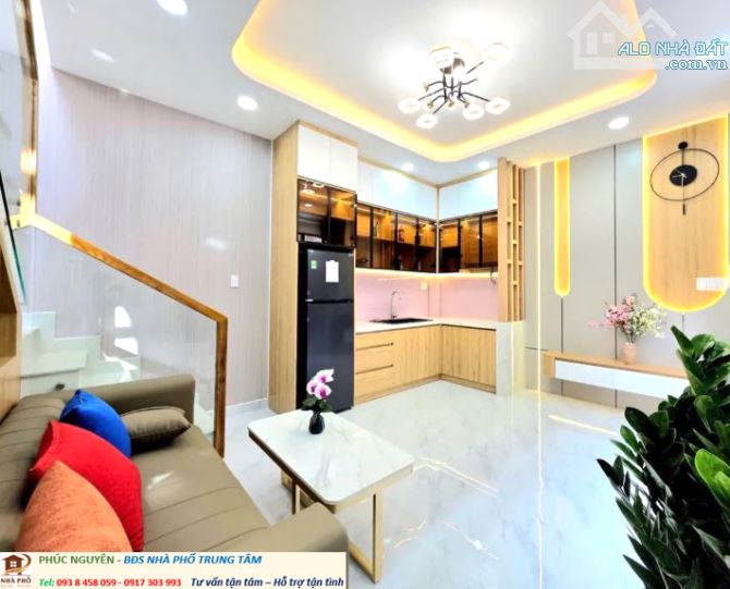 Bán gấp nhà mới giáp quận 1 - Lê Văn Duyệt BT - dt 50 m2 mt 9.5m - giá 5.9 tỷ Tl - tặng Nt - 2