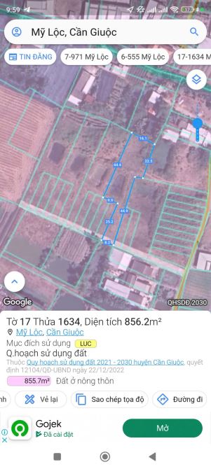 Bán lô đất vườn xã Mỹ Lộc, Cần Giuộc: 852m2 được chuyển thổ cư - 3