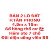 BÁN 2 LÔ ĐẤT TÂN PHONG SỔ HỒNG THỔ CƯ ĐƯỜNG OTO 7 CHỖ GẦN CÔNG VIÊN B5