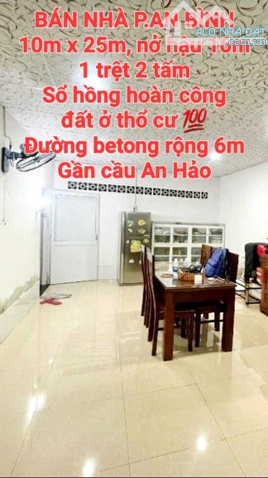 BÁN RẺ NHÀ AN BÌNH, 1TRỆT 2TẤM, SỔ HỒNG THỔ CƯ, ĐƯỜNG RỘNG 6m THÔNG GẦN CẦU AN HẢO - 9