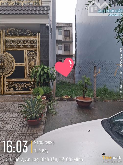 Bán đất mặt tiền đường số 2 khu dân cư Nam Hùng Vương diện tích 4 x 22 giá 7,2 tỷ TL