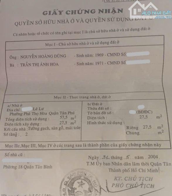 28m2 LÊ THIỆT, HXH ĐỖ CỬA, HẺM THÔNG LÊ LƯ, 3ty2
