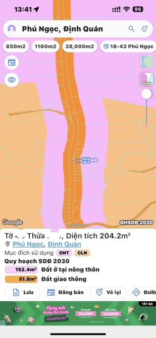 Sở hữu ngay lô đất nền cách quốc lộ 20 400m với DT: 204M2(5mX40m) thổ cư chỉ 650 triệu