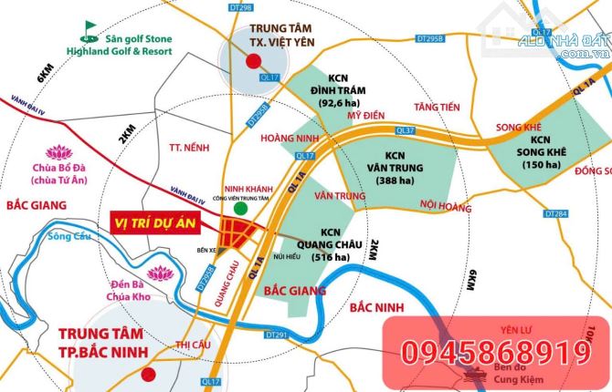 Bán 5 suất ngoại giao dự án Tabudec kcn Quang Châu Việt Yên - 1