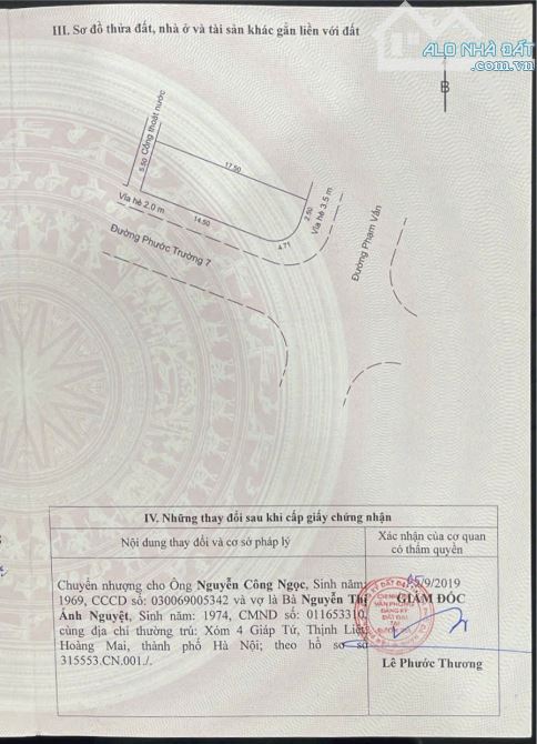 Bán đất 2 mặt tiền đường Phạm Vấn và Phước Trường 7 - 1